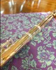 Verne Q Powell, 9-каратное аурумитовое золото, внешняя профессиональная флейта, подержанная ножка B, OPENHOLE INLINE G BFOOT, 17 отверстий Open7537276