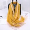 Silk filigrana ondulação lenço com genuína pérola muslin hijab 2020 moda primavera verão outono ar condicionado toalha