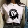 Frauen T-Shirt Jesus Bild Gedruckt Kunst Unisex Frauen Grafik Grunge Hipster Mode T-shirt Top T-shirt Drop 2021 Sommer