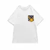 Moda Mens Grid T Shirt Summer T-shirty Wysokiej jakości męskie stylistka T-koszulka Hip Hop Men Czarno-Białe Top Rękaw Cotton3025
