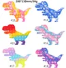 Giocattoli arcobaleno spingere i puzzle sensoriali a bolle favoriscono la nuvola di dinosauro alpaca shape board game per bolle spremere giocattolo silicone 53 colori3504728