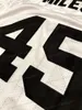 미국에서 우주선 # 45 퍼플 리안 축구 유니폼 영화 금요일 밤 조명 스티치 블랙 화이트 S-3XL 고품질