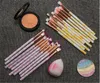 Op voorraad !! 2021 nieuwe make-up borstel set 10 stks / set oogborstel fundering poeder oogschaduw concealer marmeren meng make-up borstels hoge kwaliteit