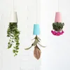 4 Colors Upside-down Creative Inverted Planter Home Garden Reading Room Office Decoration Hanging Plant Pot Flower Pots Y200709