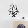 Duvar Kağıtları Yaratıcı Lotus Duvar Çıkartmaları OM Işareti Çıkartmalar Yoga Meditasyon Çıkartması Duvar Resimleri Çıkarılabilir Sanat Odası Dekor