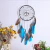 Feathers Dream Catcher Tree of Life Party Blessing Gift Handmade Dreamcatchers Circular Net for Wall Hanging Kids Bedroom Decor RRD11558