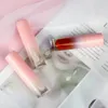 wyprzedaż kosmetyki kosmetyczne mini 4 ml gradient różowy błyszczyk z lampami pakowania zbiornikowe plastikowe puste szminki Lipgloss Rurki Refillable Balsam z różdżką