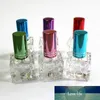 10 pçs / lote 10 ml quadrado frasco de vidro spray perfume claro viajar vazio cheiro parafuso parfum atomizer frascos