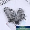 Women's Winter Real Rex Fur Wrist Gloves Warm Thick Ladies Fur Mittens Elastic Girls Snow Ski Glove Mitts Elastic Soft Factory price expert design Quality Latest Style