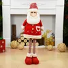 Tamanho grande bonecos de Natal retrátil Papai Noel boneco de neve Elk brinquedos presente de estatuetas de xmas para miúdo ornamento de árvore vermelho 211018