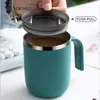 Достойная кружка кофе 304 из нержавеющей стали двойной слой герметичный молочный кофейной чашка с крышкой кухонный напиток