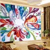 Custom Bloemen 3D Wallcovering Behang Prachtige Kleurrijke Bloemen Interieur Huis Decor Schilderen Muurschildering Waterdichte Antifuleing Wallpapers