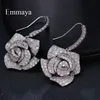 emmaya魅力的な大きな花の外観銀色のメッキr earring zirconia dinn on the Dinner onnament 2106166012769