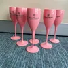 Bicchiere da vino in plastica rosa per ragazza Festa infrangibile Matrimonio Coupé di champagne bianco Flauti da cocktail Calice Acrilico Tazze eleganti Migliore qualità