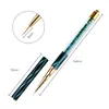 8 style nail art brushes paiting drawing acrylic gel nails painting brush crystal handle supplies for professionals nab012