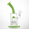 Bong in vetro rosa latteo Narghilè Paraspruzzi Cupola Birdcage Perc Tubi d'acqua 5 mm Olio spesso Dab Rigs 14,5 mm Giunto femmina con ciotola