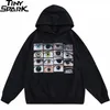 Män hiphop streetwear hoodie tröja ögon tryck harajuku pullover höst bomull casual hooded hoodie svart svett skjorta 220114