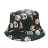 Cloches unisex Sun Hat Fisherman Summer Beach Wear på båda sidor Cap Plat Outdoor Caps 2021