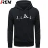 REM Hoodies Mountainbike Herzschlag Lustige MTB Dirt Bike Plus Benutzerdefinierte Langarm Herrenmode Familie Baumwolle Hoodies Sweatshirts 201130