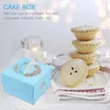 Gift Wrap 10pcs Gold Blocking Cake Box Paper Cookies lagring för