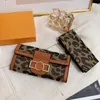 Portafoglio designer borse di lusso pochette porta carte di credito in pelle pu alta qualità lettera fiore stampa donna portafoglio borsa moda con scatola lianjin3128 sisi-230802-39
