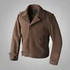 коричневые шерстяные пальто для мужчин