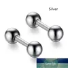 4MM Simple Titanium Steel Bean Earrings Mini Dumbbell Ball Earrings Screen Spiral Cartilage Perforated Ear Jewelry Factory price expert design Quality Latest