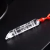 Kolye Kolyeleri Fysl El yapımı örgü kalem şekli kaya kristal halat zincir kolye, yıldönümü hediye takı için