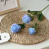 Ghirlande di fiori decorativi 1 pz 3 teste Lulian Rose Seta artificiale Flores da sposa Centro pezzi Accessori per la decorazione della casa Festival Party