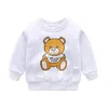 Crianças de roupas desenho animado urso meninos garotas roupas de manga comprida meninos meninas moletons camisetas de camisetas de camisetas