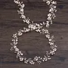 Bijoux à la mode or Rose perle cristal bandeau diadème mariée bandeau bandeau accessoires de cheveux de mariage à la main