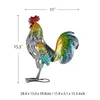 Tooarts Rooster Sculpture Modern Iron Ornament Art Home Decoration Handicraft Shelf and Desk Vibrant Colors 210924