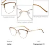 Mode lunettes de soleil cadres métal femmes Prescription lunettes cadre élégant dame concepteur optique clair lentille lunettes marron lunettes