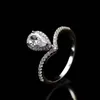 Water Drop Moissanite Ringen Luxe S925 Zilveren Bruiloft Sieraden Wit D Kleur 1-2CT Carat Diamond Substituut