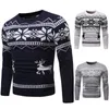 Vente en gros-Mens Vintage Novelty Jumper Print Pull Noël Rudolph Winter Fairisle Coat