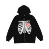 American Fashion -selling Skeleton Printing Anime Men Women Long-sleeved Zipper Hoodie Jacket Loose Streetwear Y2K Pullover 211013