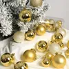 24 Stück 4/6/8 cm Weihnachtskugeln Weihnachtsbaum Dekoration für Zuhause Urlaub Party Hängende Kugel Ornament Navidad Jahr Geschenke 2022 211021