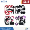 NXYSm bondage 8pcs Erotic Restraint Set Handcuffs Ankle Bondage Cuffs Collar Blindfold Whip Couples Foreplay Flirt Bdsm SM Sex Toy 1126