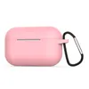 DHL Newest Thick Liquid Silicone Cases Waterproof for Apple AirPods Pro with Metal Buckle 12 Colors Optional Earpbuds Case4201671