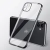 iPhone 15 Pro Max 14 Plus 13 Mini 12 11 도금 전기 도금 렌즈 보호 충격 방지 투명한 소프트 TPU 고무 실리콘 투명 케이스 커버