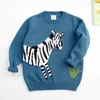 Herfst Baby Kids Jongens Lange Mouw Cartoon Zebra Knit Trui Winter Baby Kinderen Jongens Pullover Sweaters Kinderkleding Y1024