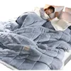 厚いフリース毛布柔らかいスーパー暖かい冬の毛布ホームベッドルーム暖かいウールのキルトンプの寝具大人のソファ大毛布211019