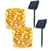 LED Solar Light Outdoor Vattentät Fairy Garland String Lights Christmas Party Garden Solar Lamp Dekoration 7/12 / 22/32 / 42m