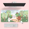 1pc Cute Creative Game Computer Keyboard Long Table Mat Kawaii Desk Teen Girls Mouse Pad Bedroom Office Supplies