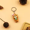 Cute Cartoon Party Favor Christmas Series Keychain PVC Soft Tubber Children Toys Decration Elderly Snowman Elk Three-dimensional Doll Festival Gift For Kids