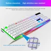 G21B USB-verdrahtete bunte LED-Hintergrundbeleuchtung 104 Tasten Mechanische Tastatur-Maus-Set für Gaming-Laptop-Computer-PC