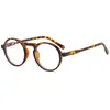 Lunettes de soleil de mode de conception ronde vintage Cadres de cadre optique en plastique léger léger avec de grands yeux Lentilles claires Lunettes unisexes pour hommes femmes 4 couleurs en gros