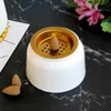 Wholesale Fragrance Lamps Arabic Simple Ceramic With Metal Incense Burner Desktop Decoration