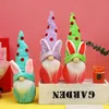 Nyaste påskägg Bunny Gnome Handgjorda svensktomte Rabbit Plush Toys Doll Ornament Spring Gifts Holiday Home Party Kids Easter Gifts 0123