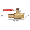 Messing 1/4 "Mannelijke draadbal Waterklep tot 6/8 / 10mm Universele Tap Pipe Interface Connector Tuin Irrigatie Water FOW Switch